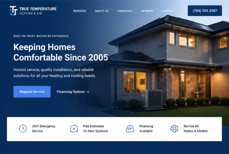 True Temperature website by Cornerstone Digital